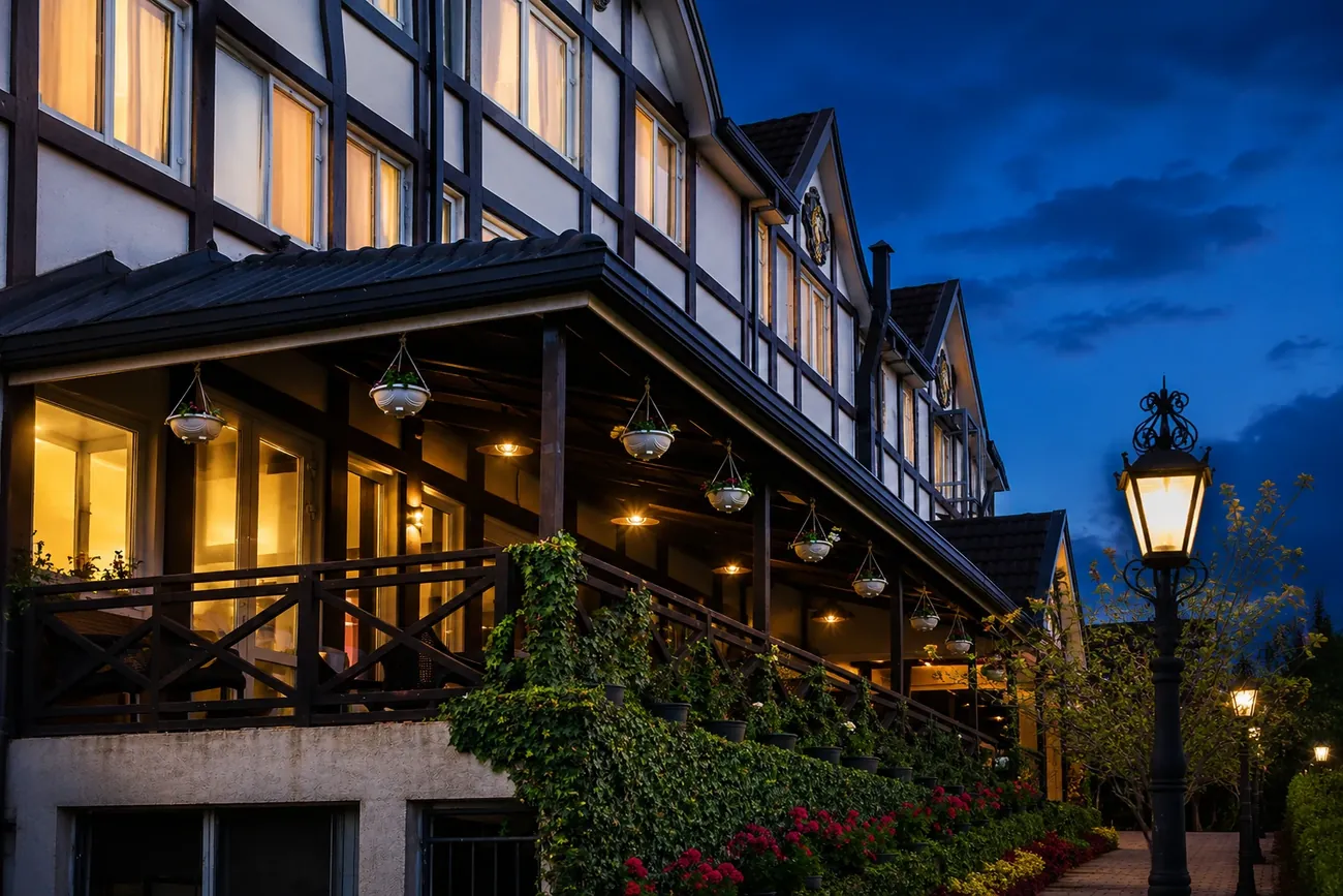 Pedro Barn Hotel — Tudor-style exterior at Little England Cottages, Nuwara Eliya